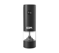 Moulin électrique EDM 07772 Noir Transparent 70 ml Ø 5,5 x 17,6 cm - Marque : EDM Product - EAN : 8425998077728