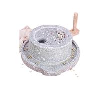 Moulin Grains Secs/humides Manuel Avec Cadre Bois Arbre Fin Petit Pierre L'ancienne Robuste Résistant L'usure Adapté Mouture Des Céréales Blé(30cm/11.8in)