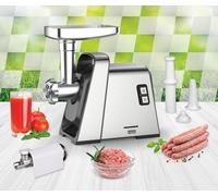 Moulin Heinner HighPro 1800 MG-Y1800X, 180W, fonction inversée, 3 sites de coupe, accessoire pour tomates et saucisses, Argent