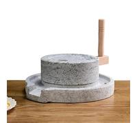 Moulin manuel en pierre bleue pour farine, épices, café, haricots, riz et plus encore, moulin à main en pierre bleue naturelle pour la maison, la cuisine, 25 x 35 cm