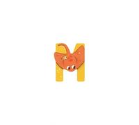 Moulin Roty - Lettre M Jaune en Bois - Moulin Roty