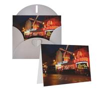 Moulin Rouge Cartes de remerciement vierges avec enveloppes blanches 10,2 x 15,2 cm Cartes de vœux pour toutes les occasions, Noël, vacances, mariage, anniversaire