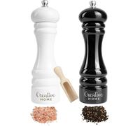 Moulin Sel et Poivre - CREATIVE HOME - Duo Manuel en Bois - Noir et Blanc