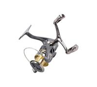 Moulinet à mouche - 5.2 1 - Rapport d'engrenage - Moulinet de pêche avec système de rotation - Force de traction maximale de 50 kg - Double levier de genou - Dispositif de capture pour pêche à la