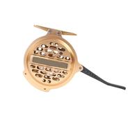 Moulinet à Mouche Tout en Métal Moulinet de pêche à la Mouche Automatique 2 + 1 BB Moulinet en Aluminium Super léger Couleur Noir/Or(Gold)