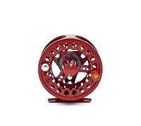 Moulinet à Mouche Tout en Métal Pêche à la Mouche Reel Grand Arbor en Alliage d'aluminium CNC Machine Cut Interchangea 3/4 5/6 7/8 pour pêche Roue Tackle(Red,5000 Series)