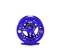 Moulinet à Mouche Tout en Métal Pêche à la Mouche Reel Grand Arbor en Alliage d'aluminium CNC Machine Cut Interchangea 3/4 5/6 7/8 pour pêche Roue Tackle(Blue,5000 Series)