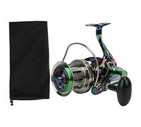 Moulinet à Spinning 18+1BB avec Un Rapport d’engrenage de 4,8:1, poignée Interchangeable Gauche et Droite, Moulinet de pêche à Arbre en Acier Inoxydable pour la pêche en Eau Douce (CC8000)