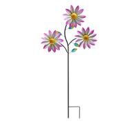 Moulinet à Vent - Piquet de pelouse Floral décoratif | Sculptures à Vent de Jardin extérieur | pour Patio, Porche, pelouse, Paysage, Porte d'entrée, Pendaison de crémaillère