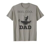 Moulinet Dad Bateau de pêche Silhouette Père pêcheur lac T-Shirt