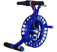 Moulinet de cerf-Volant, Moulinet de cerf-Volant extérieur, Roue Anti-Retour de Frein Silencieux en Alliage de magnésium pour Le vol de Ligne de cerf-Volant (Color : Blue, Size : 32cm)