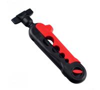 Moulinet de ligne de pêche multifonction avec ressort intégré, capacité de 450 m, enroulement à quatre trous pour cannes épaisses, construction compacte en ABS résistant à l'usure pour la mer (noir et