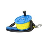Moulinet de ligne de plongée à cliquet avec poignée, interrupteurs d'arrêt pour la plongée, bobine de doigt de plongée, outil de plongée sous-marine, équipement de plongée avec bouchons de pouce