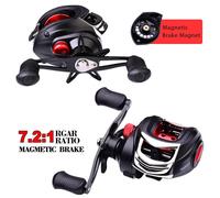 Moulinet De Pêche À Frein De 8kg Max 7.2:1, Moulinet De Lancer D'appâts, Poignée En Métal, Bobine De Ligne, Accessoires De Pêche En Eau Douce