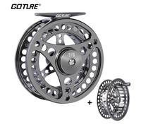 Moulinet de pêche à la mouche Goture 3/4 5/6 7/8 9/10 2 + 1BB traînée maximale 8kg léger usiné CNC grand arbre gauche/droite moulinet de mouche + bobine de rechange only Spare spool 5 6