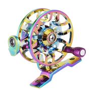 Moulinet de pêche à la mouche, roue en alliage d'aluminium léger, grand arbre, roue de pêche en eau douce, outil durable pour adultes, équipement de plein air, facile à utiliser, 6,7 x 6,1 x 1,3 cm