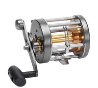 Moulinet de pêche à l'appât droit, rapport de vitesse 3,9:1, roulements en acier inoxydable 5 + 1, corps scellé et entièrement en métal pour la pêche en mer et en bateau