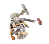 Moulinet de pêche à Tambour Fixe 12BB, Frein arrière, Bras Pliable, Bascule pour pêche en rivière, pêche en mer, Plastique, Alliage d'aluminium, Noir, Rouge (LC5000)