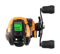 Moulinet de pêche activé par alarme de touche avec haricots magnétiques pour un contrôle supérieur de la ligne (orange droite)