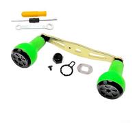Moulinet de pêche avec boutons en silicone pour Abu Garcia et pour Daiwa S Series Baitcasting Tambour en alliage d'aluminium CNC Longueur 110 mm Couleur noire (main droite or vert)