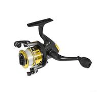 Moulinet de pêche avec rapport d'engrenage haute vitesse 5.2:1, pour un corps ultra léger de 153 g avec ligne pré-enroulée pour les sports d'eau douce, teinte jaune intégrée (jaune)