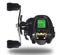 Moulinet de pêche Baitcasting, 7.2:1 Alarme de touche numérique Moulinet de pêche Baitcasting Ligne compteur profondeur Position