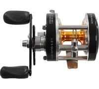 Moulinet de pêche baitcasting, design léger, fonctionnement doux, noir