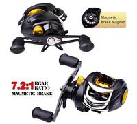 Moulinet De Pêche Casting 7.2:1 Ligne Bobine Long Casting Eau Douce Eau Salée Système De Freinage Magnétique Océan Mer Poisson Roue Matériel