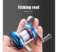 Moulinet De Pêche Casting En Métal, Mini Moulinet De Pêche Sur Glace D'hiver, Double Bascule, Poignée Lisse, Haute Résistance Au Freinage