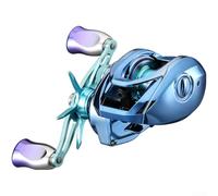 Moulinet de pêche CC en aluminium 4 + 1 roulements pour pêche à la ligne pour carnassier, brochet, perche, eau douce