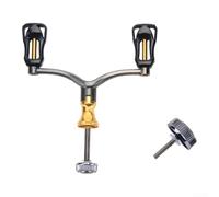 Moulinet de pêche de rechange à double poignée en aluminium CNC pour moulinets de moulage série 1000 à 4000 - Gauche/droite réglable, léger 32 g, poignée ergonomique antidérapante (D)