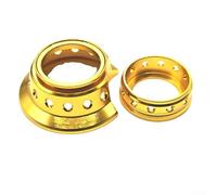 Moulinet de pêche décoratif pour anneau pour anneau en alliage d'aluminium usiné anodisé compatible avec Daiwa Tatula 22 70/80, Steez 16 SV/17 ATW/CTSV/pour A2/HLC//23 SSAIR, Alphas 20/21/22 Air (doré