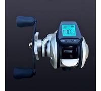 Moulinet de pêche électrique, roue de pêche électrique numérique, bobine de pêche à l'appât rechargeable, rétro-éclairage affichage alarme de morsure, petit écran