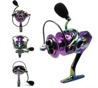 Moulinet de pêche en aluminium compatible avec les lignes, éliminant le besoin de support et améliorant la distance de lancer et l'efficacité de récupération (KS1000#)