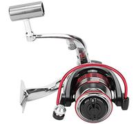 Moulinet de pêche en métal AL 13+1BB, Rapport de Transmission 5,0:1, Roue de pêche à Bras basculant Pliable, Corps entièrement en métal avec Conception Creuse pour la pêche en Eau (AL1000)