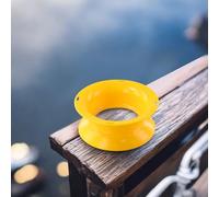 Moulinet de pêche léger avec ligne de lancement pour la pêche à la cuillère et enrouleur de ligne de cerf-volant vintage en polypropylène sans pièces mobiles lancer facile (12,5 cm)