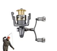 Moulinet de pêche | Moulinet de pêche 5,2 1 Rapport de rapport | Précision 50 kg Max Train Rouleau inoxydable Double bras de manivelle pour truite, poisson-chat, perche, côte d'eau douce