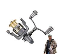 Moulinet de pêche | Moulinet de pêche 5,2 1 Rapport d'engrenage | Force de traction maximale 50 kg Double levier de genou Dispositif de pêche pour trolling surf perche eau douce kayak eaux côtières