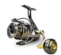 Moulinet De Pêche Moulinet Pêche avec Traitement Anti Corrosion dans Eau Mer Matériel Salée Frein 25KG Max Friction 9 + 1BB Moulinet Casting(Stella Gold,2000)