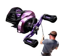 Moulinet de pêche - Rapport d'engrenage 6.3:1 pour eau douce et salée, pêche à la traîne, bar, bateau, saumon de mer