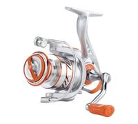 Moulinet de pêche rotatif pour ZERO Gap 2 Plus 1 avec poignée à visser et grand freinage précis Contrôle des poissons (Orange-2500S)