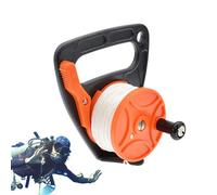 Moulinet de plongée avec bouchon de pouce | Moulinet de plongée compact | Kayak de plongée haute visibilité rétractable 45,7 m pour exploration des grottes et des épaves