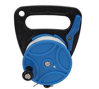 Moulinet de plongée Bobine de corde d'ancrage Bobine de doigt haute performance avec ligne en nylon blanc de 83 m pour la plongée souterraine Plongée en exil Plongée en apnée (roue bleue)