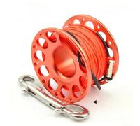 Moulinet de plongée conçu avec une structure légère en aluminium d'aviation T6061 et un double crochet en acier inoxydable 316 pour une utilisation dans les PME (30 m, orange)