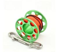 Moulinet de plongée conçu avec une structure légère en aluminium d'aviation T6061 et un double crochet en acier inoxydable 316 pour une utilisation dans les PME (15-vert)