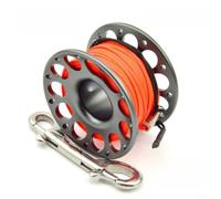 Moulinet de plongée professionnel fabriqué à partir d'un alliage T6061 robuste avec double crochet en acier inoxydable de 90 mm pour une fixation sûre lors de l'exploration des grottes ou des épaves