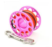 Moulinet de plongée professionnel fabriqué à partir d'un alliage T6061 robuste avec double crochet en acier inoxydable de 90 mm pour une fixation sûre lors de l'exploration des grottes ou des épaves
