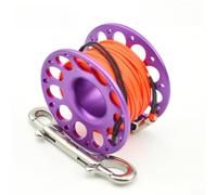 Moulinet de plongée professionnel fabriqué à partir d'un alliage T6061 robuste avec double crochet en acier inoxydable de 90 mm pour une fixation sûre lors de l'exploration des grottes ou des épaves