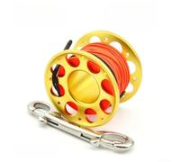 Moulinet de plongée professionnel fabriqué en alliage T6061 robuste avec double crochet en acier inoxydable de 90 mm pour une fixation sûre lors de l'exploration des grottes ou des épaves Bleu (15 m