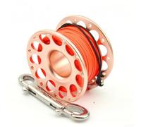 Moulinet de plongée professionnel fabriqué en alliage T6061 robuste avec double crochet en acier inoxydable de 90 mm pour une fixation sûre lors de l'exploration des grottes ou des épaves Bleu (30